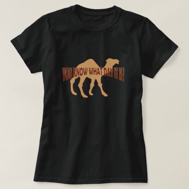 Camiseta Día del jorobado CAMEL (QUÉ DÍA ES) (Diseño del anverso)