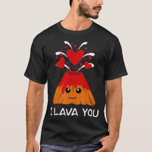 Camiseta Día del Lava Cuadros Volcán Amor Pareja El día de 