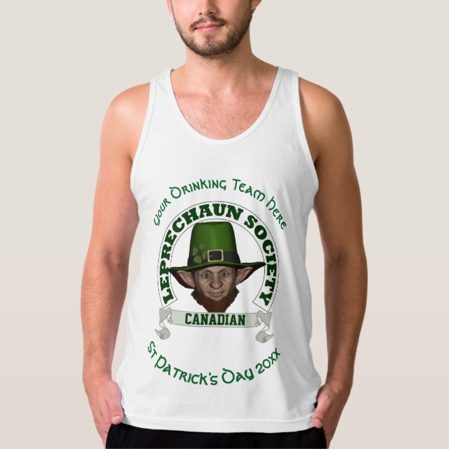 Camiseta Día del leprechaun canadiense personalizado St Pat (Anverso)