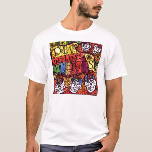 Camiseta Día del muerto/del Dia de los Muertos/del cráneo
