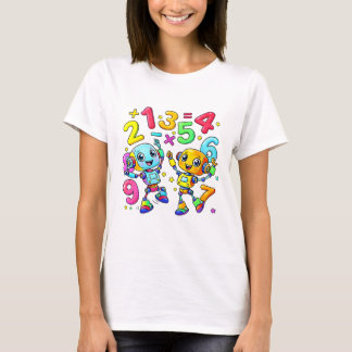 Camiseta Día del Número Robots Matemáticas Lindos