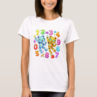 Camiseta Día del Número Robots Matemáticas Lindos