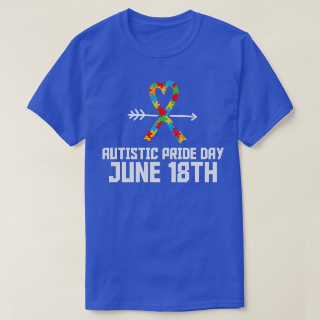 Camiseta Día del Orgullo Autista Día 18 de Junio Regalo gra (Diseño del anverso)