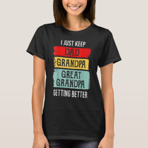 Camiseta Día del Padre Abuelo Papá Papá Papá Gran Abuelo Re