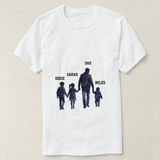 Camiseta Día del Padre Acuarela Familia Atardecer