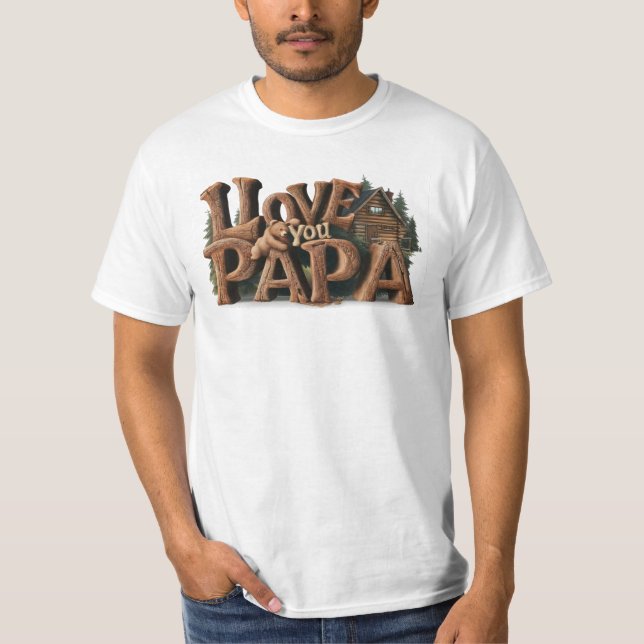 Camiseta *~* Día del padre AP86 TE AMA RÁPIDO PAPA (Anverso)