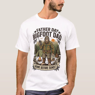 Camiseta Día del Padre Bigfoot Papá Bosque Retro G