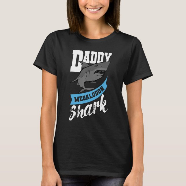 Camiseta Día del Padre Biólogo Megalodon Shark Dad (Anverso)