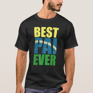 Camiseta Día del Padre Brasil Mejor Pai Brasil T Shir