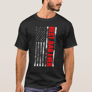Camiseta Día del Padre con la Bandera de los Estados Unidos