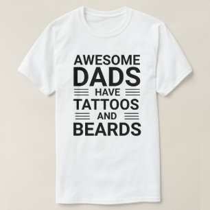Camiseta Día del Padre con la mejor barba y el mejor tatuad
