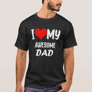 Camiseta Día del Padre Corazón Rojo con amor Amo a mi papá
