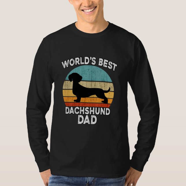 Camiseta Día del Padre Dachshund, el mejor padre de Daschun (Anverso)