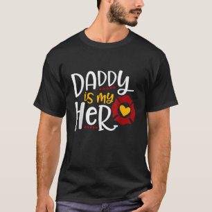 Camiseta Día del padre de bombero papá es mi regalo de té d
