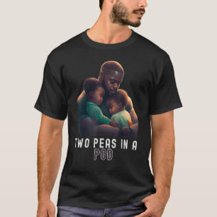 Camiseta Día del Padre de gemelos negros, Dos guisantes en