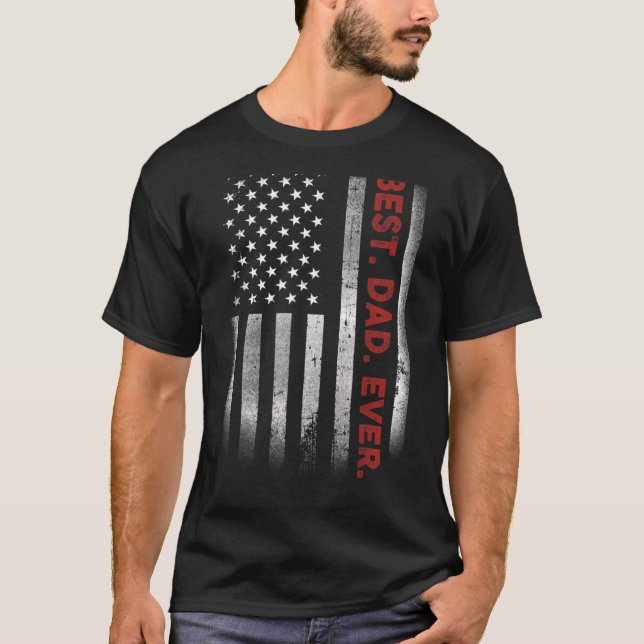 Camiseta Día del Padre de la Bandera Americana (Anverso)