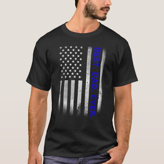 Camiseta Día del Padre de la Bandera Americana (Anverso)