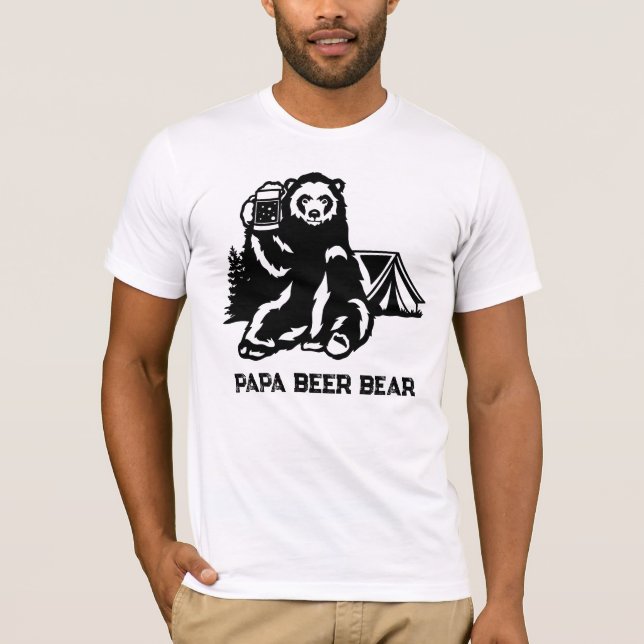 Camiseta *~* Día del padre de la cerveza AP86 Camping PAPA (Anverso)