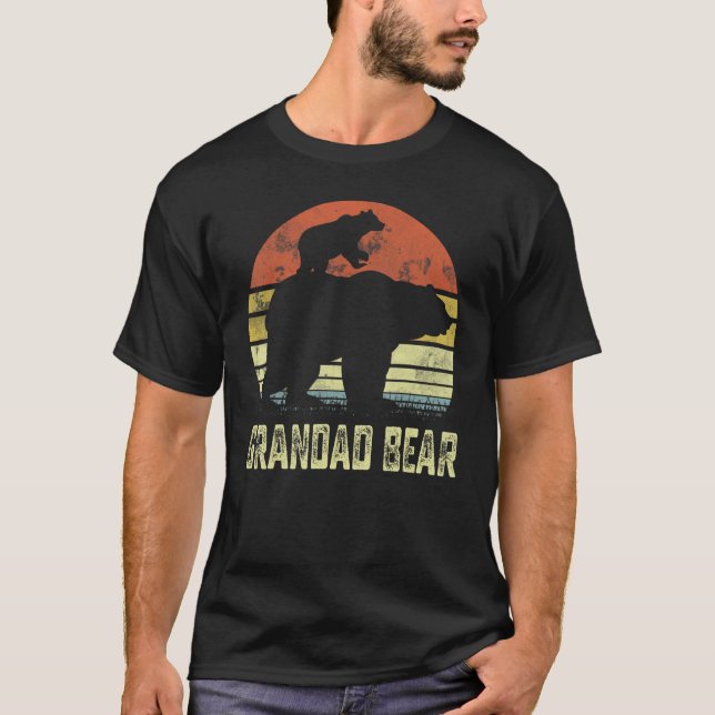Camiseta Día del Padre de la Familia del oso de abuelo (Anverso)