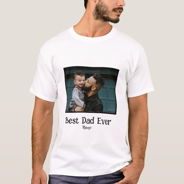 Camiseta Día del Padre de la foto del mejor Personalizado d (Anverso)