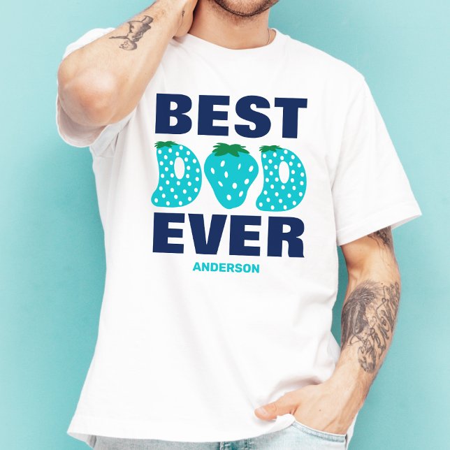 Camiseta Día del Padre de la Fresa del Mejor Padre Personal (Subido por el creador)