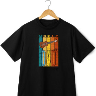 Camiseta Día del Padre de la Música Retro Vintage