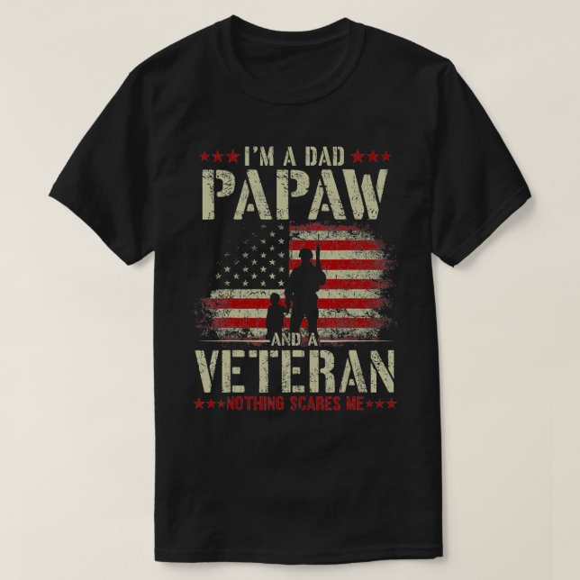 Camiseta Día del Padre de los hombres 4 de julio Soy Papaw  (Diseño del anverso)
