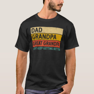 Camiseta Día del Padre de los Hombres Día del Abuelo Papá G