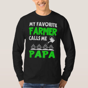 Camiseta Día del padre de los hombres mi agricultor favorit