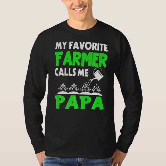 Camiseta Día del padre de los hombres mi agricultor favorit (Anverso)