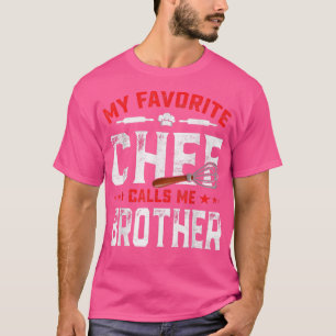 Camiseta Día del padre de los hombres mi chef favorito me l