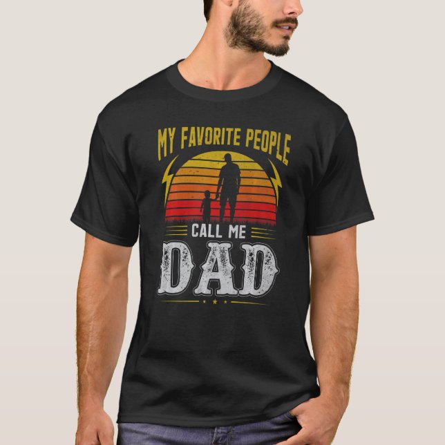 Camiseta Día del Padre de los hombres, mi gente favorita me (Anverso)