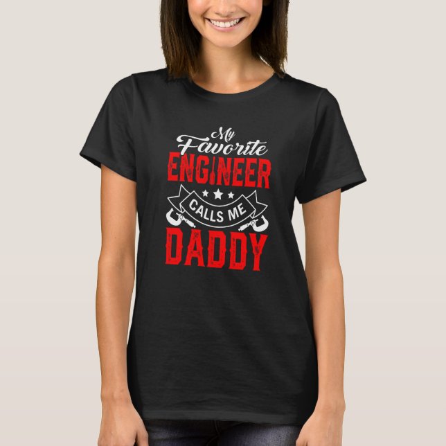 Camiseta Día del Padre de los hombres mi ingeniero favorito (Anverso)