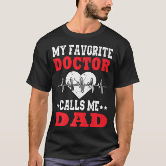 Camiseta Día del padre de los hombres, mi Médica favorito m