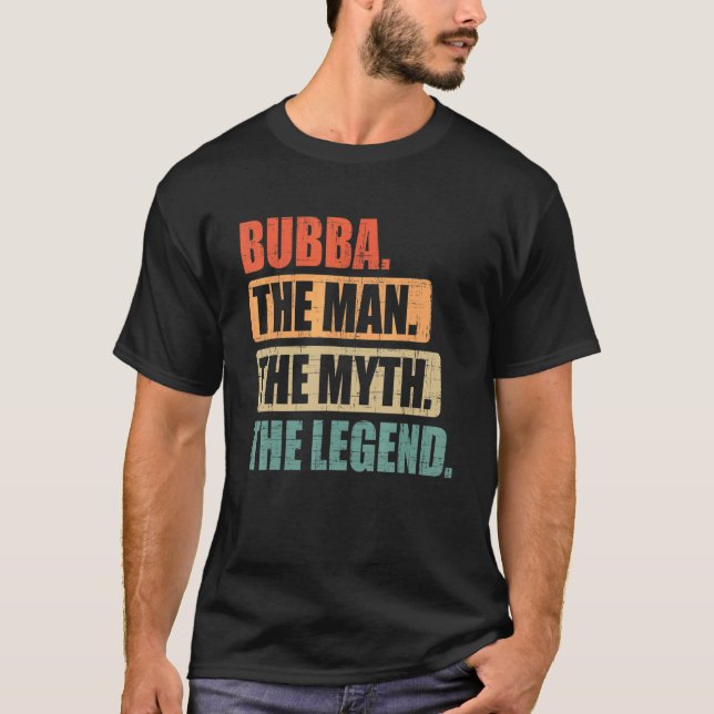 Camiseta Día del Padre de los Hombres para Bubba El Hombre  (Anverso)