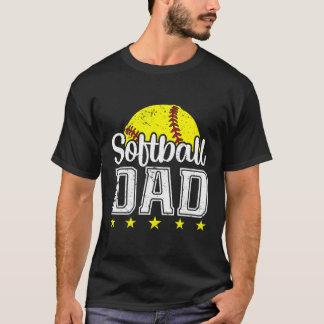 Camiseta Día Del Padre De Los Papás De Softbol