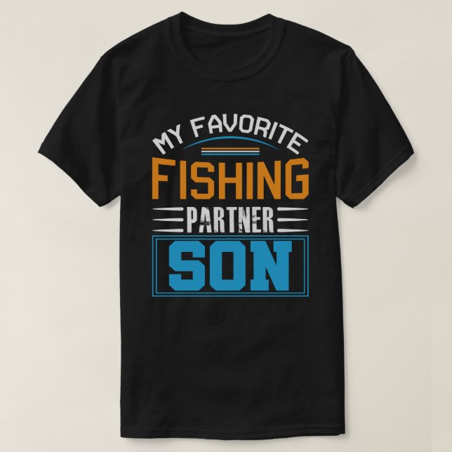Camiseta Día del Padre de mi pareja favorita de pescadores  (Diseño del anverso)