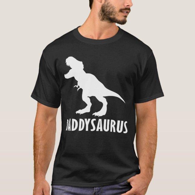 Camiseta día del padre de papá dinosaurio (Anverso)