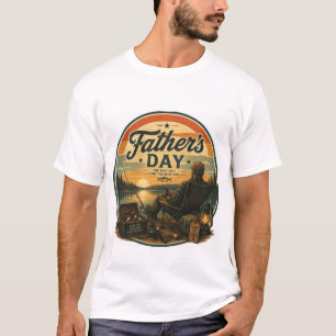Camiseta Día del Padre de pesca vintage