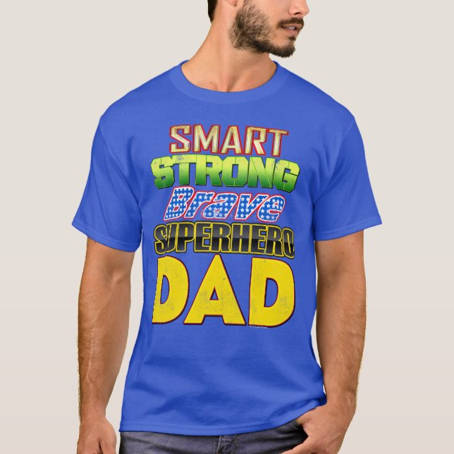 Camiseta Día del Padre de superhéroes y papas fuertes y int (Anverso)