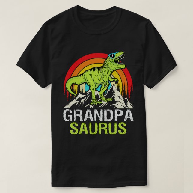 Camiseta Día del Padre del Abuelo de los Abuelos de Dinosau (Diseño del anverso)