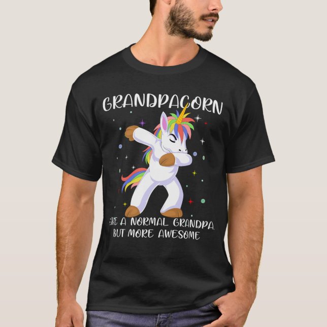 Camiseta día del padre del abuelo unicornio (Anverso)
