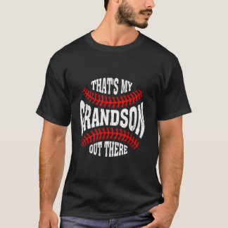 Camiseta Día Del Padre Del Béisbol, Mi Nieto Está Ahí Fuera