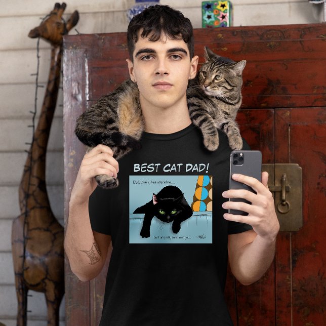 Camiseta Día del padre del gato negro (Subido por el creador)