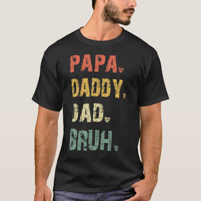 Camiseta Día del padre del hombre papá papá papá papá papá  (Anverso)