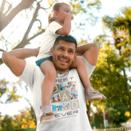 Camiseta Día del Padre del Mejor Papá Nunca Collage de foto