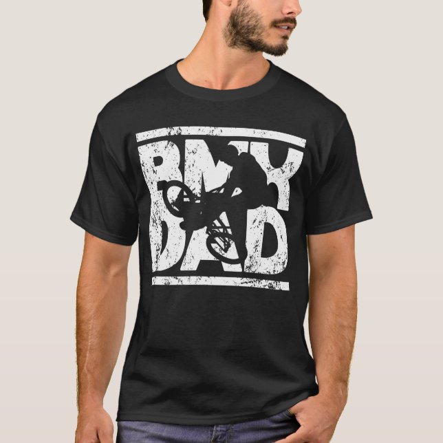 Camiseta Día del padre del motorista padre del BMX dad (Anverso)