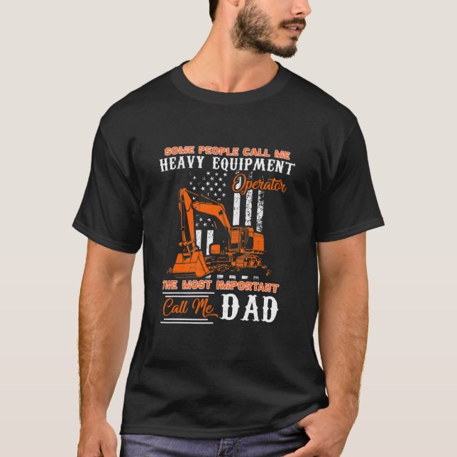 Camiseta Día del Padre del Operador de Equipos Pesados  (Anverso)