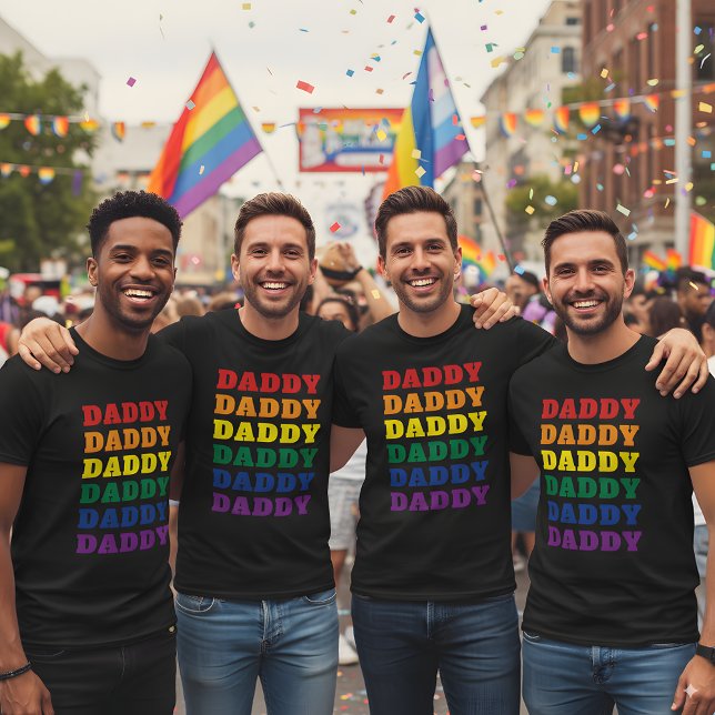 Camiseta Día del Padre del Orgullo Gay de Papi LGBTQ (Subido por el creador)