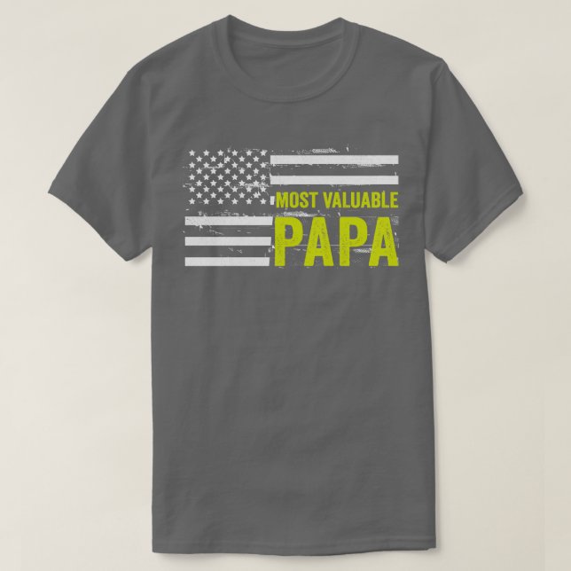 Camiseta Día del padre del papá del papá más valioso (3) (Diseño del anverso)